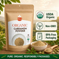 Organic Cardamom Powder — USDA Certified, Non-GMO | Chai, Baking & Golden Milk
