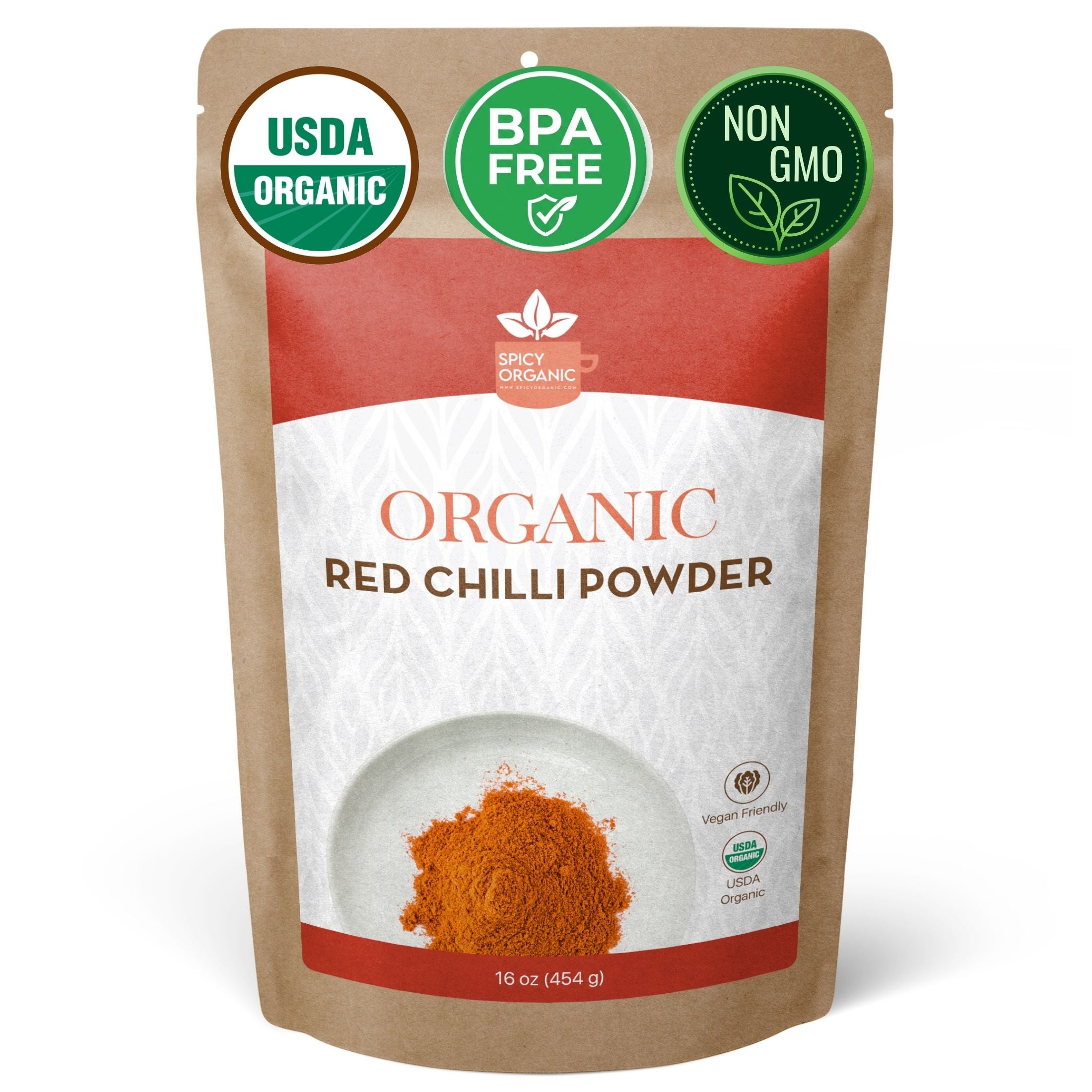 Organic Red Chili Powder — USDA Certified, Non-GMO | Curries, Marinades & Spice Blends