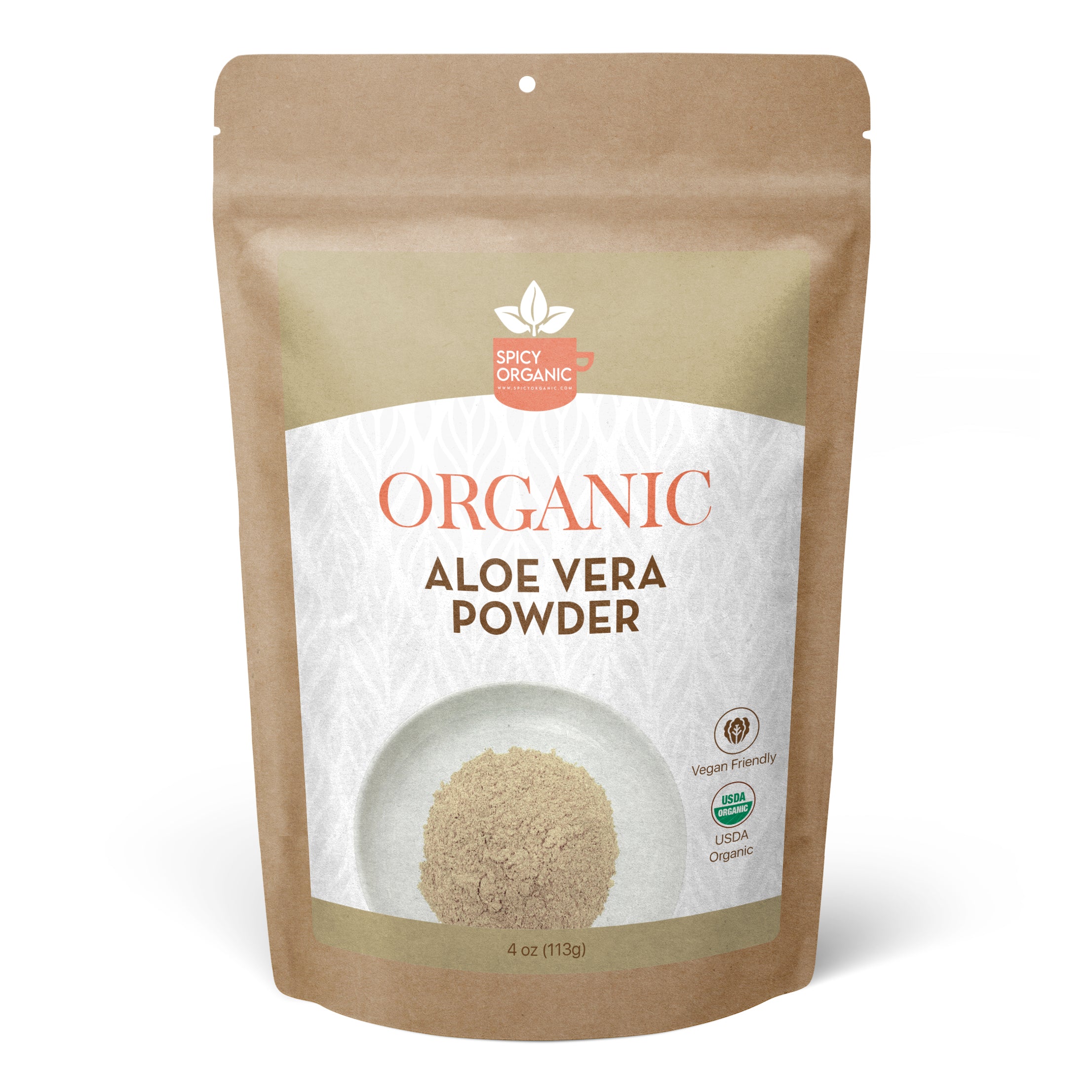 Organic Aloe Vera Powder – Inner Leaf Gel Only, Heavy Metal Tested | USDA Certified Organic