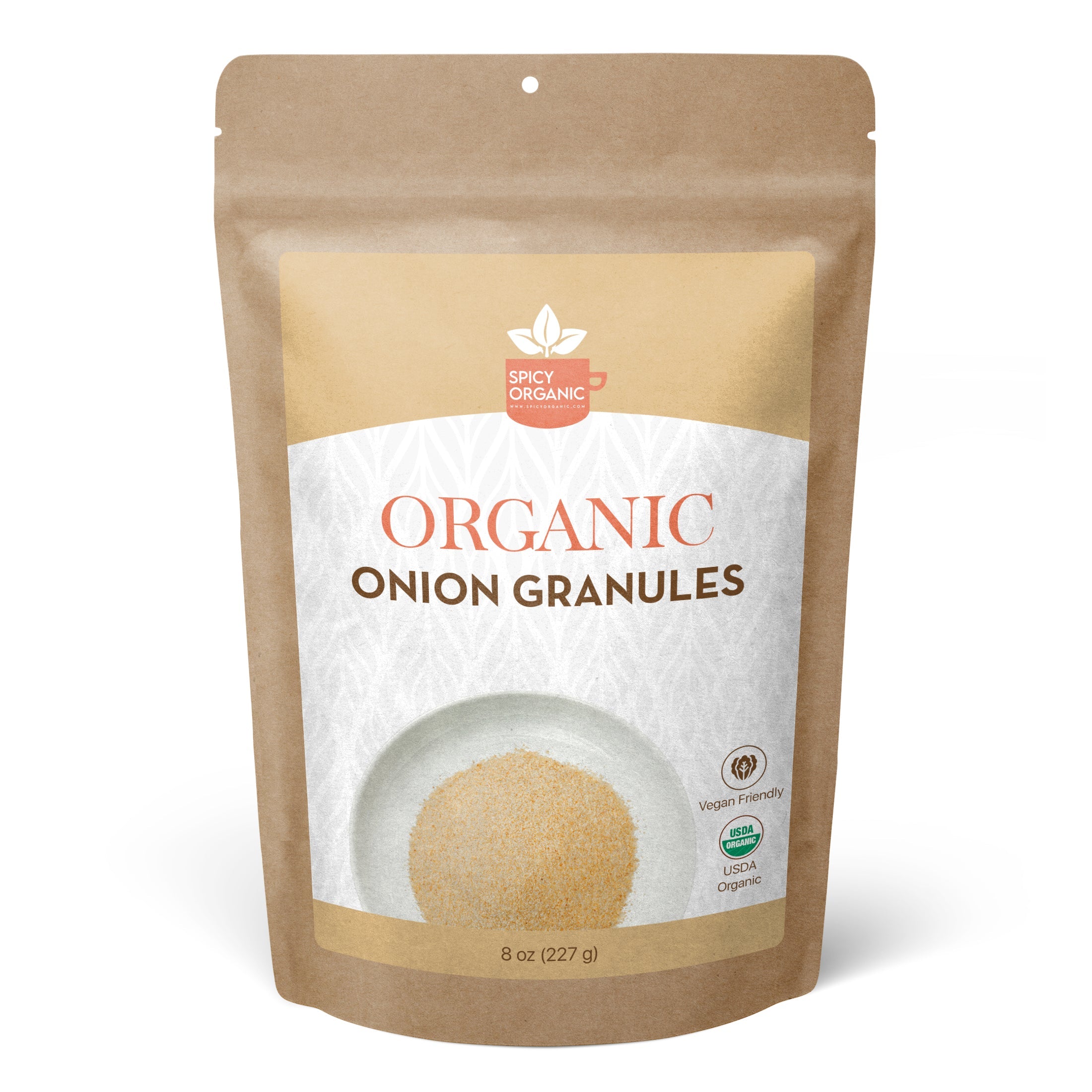 Organic Onion Granules — USDA Certified, Non-GMO | Marinades, Slow Cooking & Spice Rubs