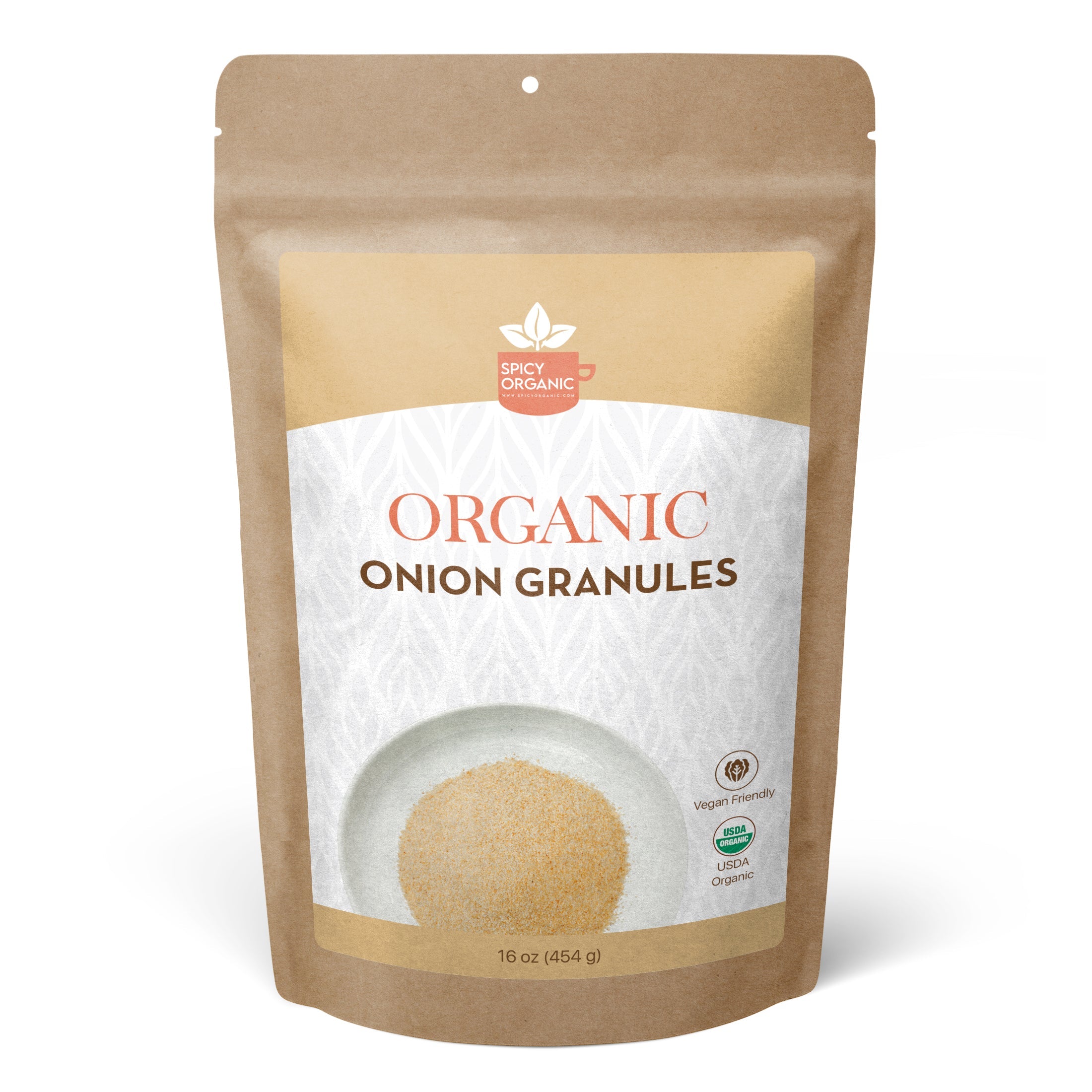 Organic Onion Granules — USDA Certified, Non-GMO | Marinades, Slow Cooking & Spice Rubs