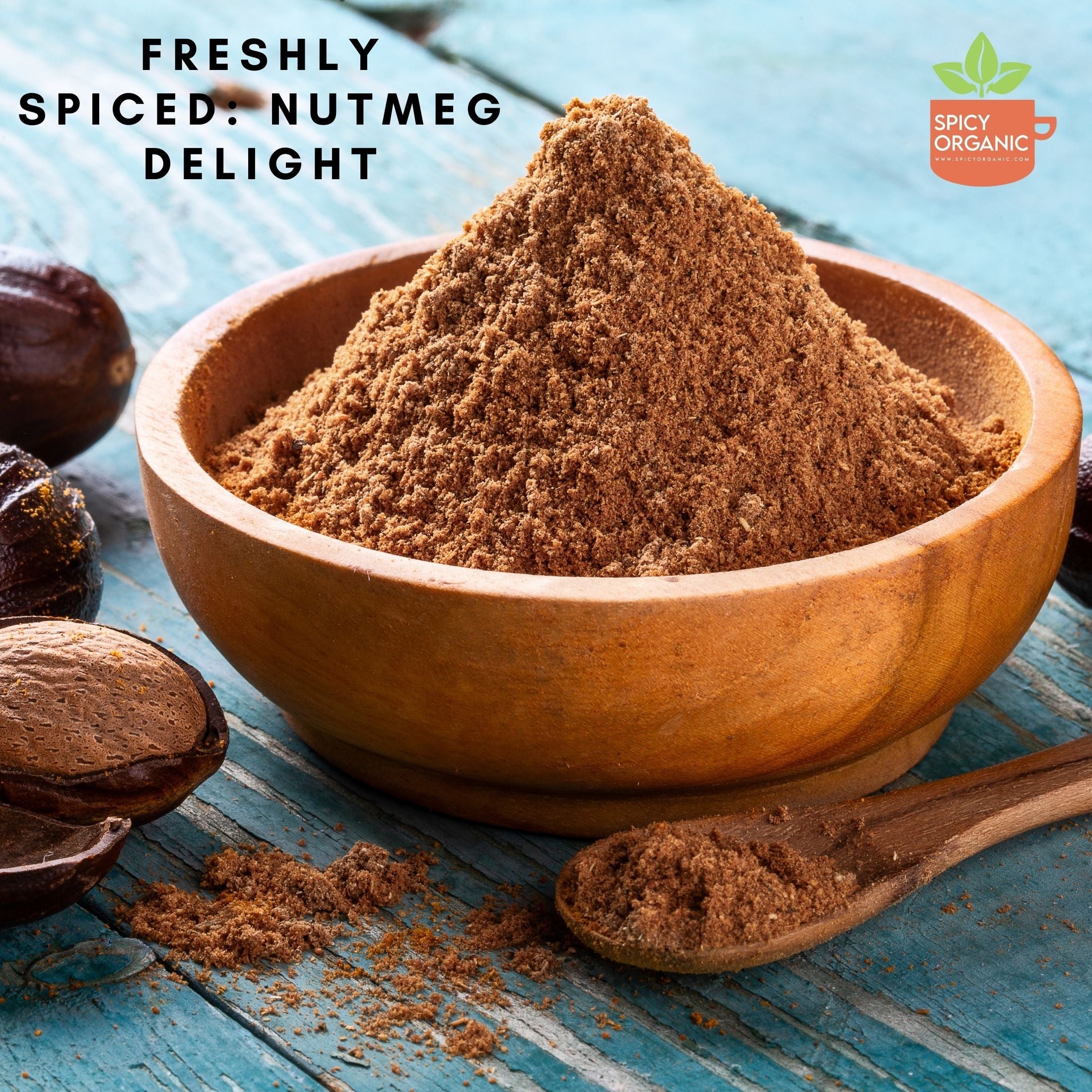 Organic Nutmeg Powder — USDA Certified | Béchamel, Eggnog & Spiced Baking