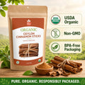 Organic Ceylon Cinnamon Sticks — USDA Certified | True Cinnamon Quills, Chai & Baking