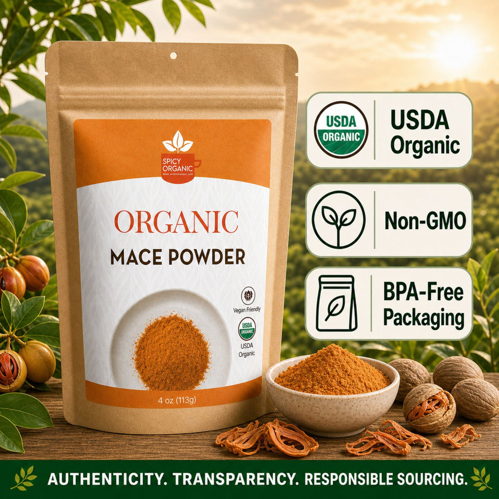Organic Mace Ground — USDA Certified, Non-GMO | Béchamel, Cakes & Biryani