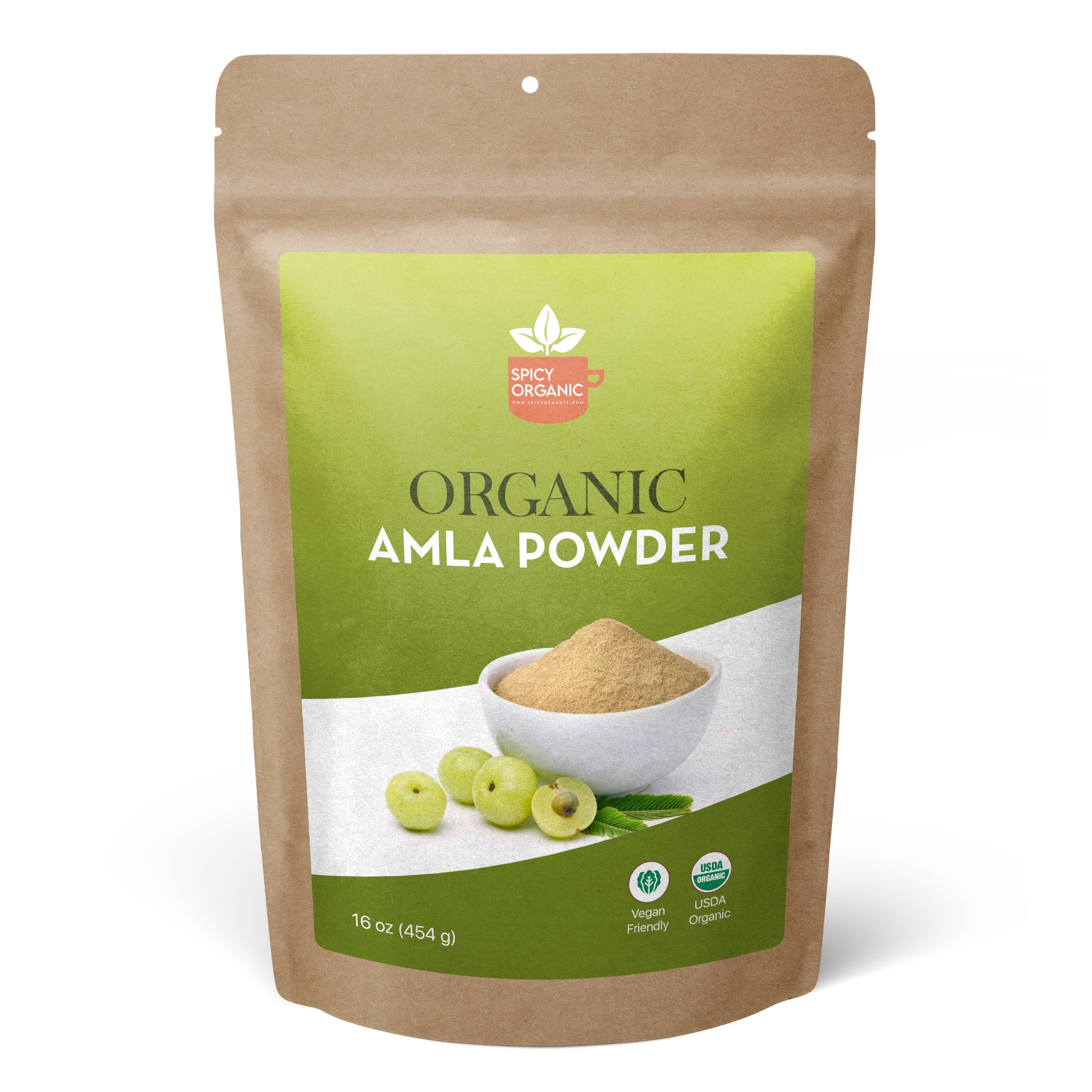 Organic Amla Powder (Indian Gooseberry) – Sun-Dried & Heavy Metal Tested | USDA Certified Organic