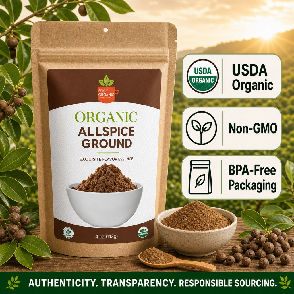 Organic Allspice Powder — USDA Certified | Baking, Marinades & Mulled Beverages