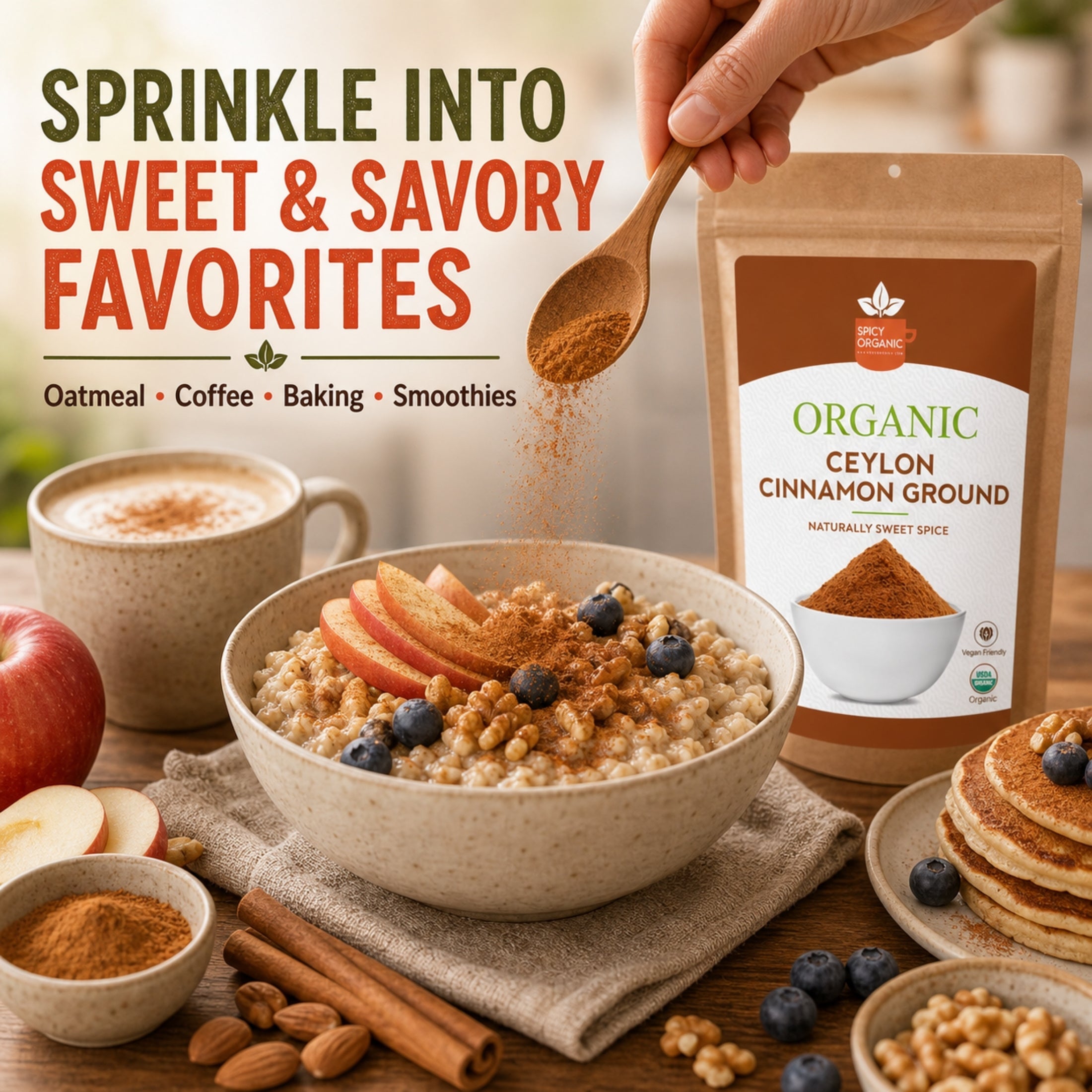 Organic Ceylon Cinnamon Powder — True Cinnamon from Sri Lanka | USDA Certified  Organic