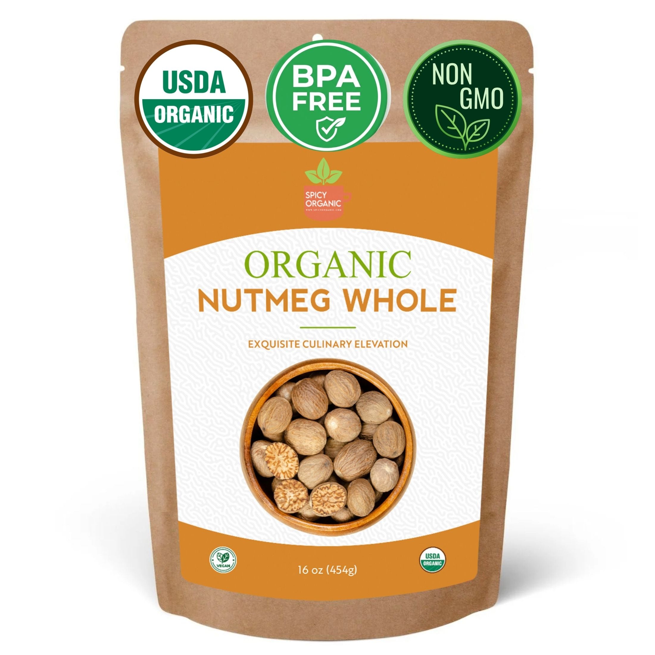 Organic Whole Nutmeg — USDA Certified | Baking, Béchamel & Spiced Beverages