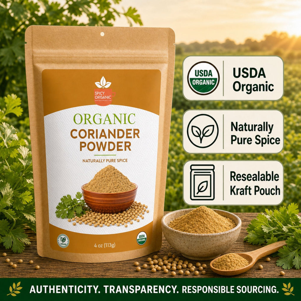 Organic Coriander Powder – USDA Certified Organic Ground Coriander Seeds