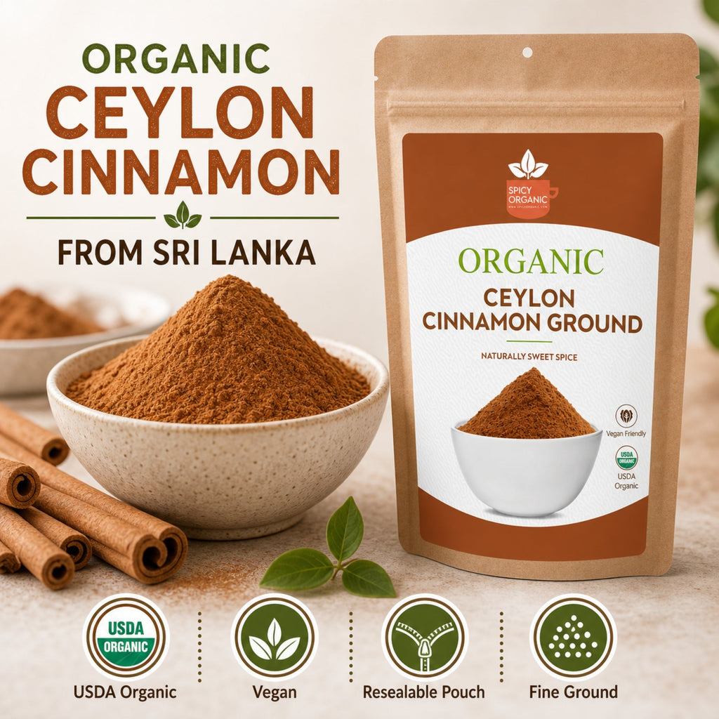 Organic Ceylon Cinnamon Powder — True Cinnamon from Sri Lanka | USDA Certified  Organic