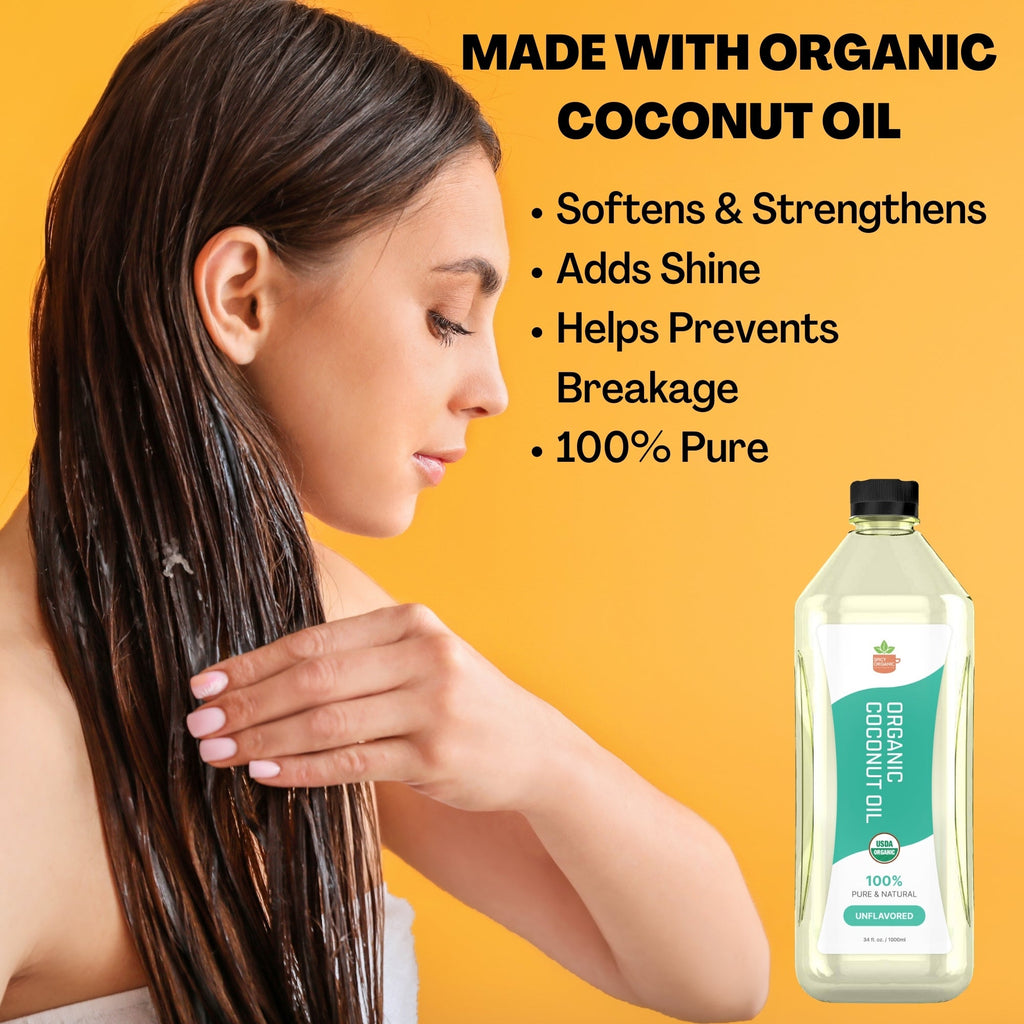 Organic Coconut Oil – USDA Certified Organic Cooking Oil, 34 fl oz