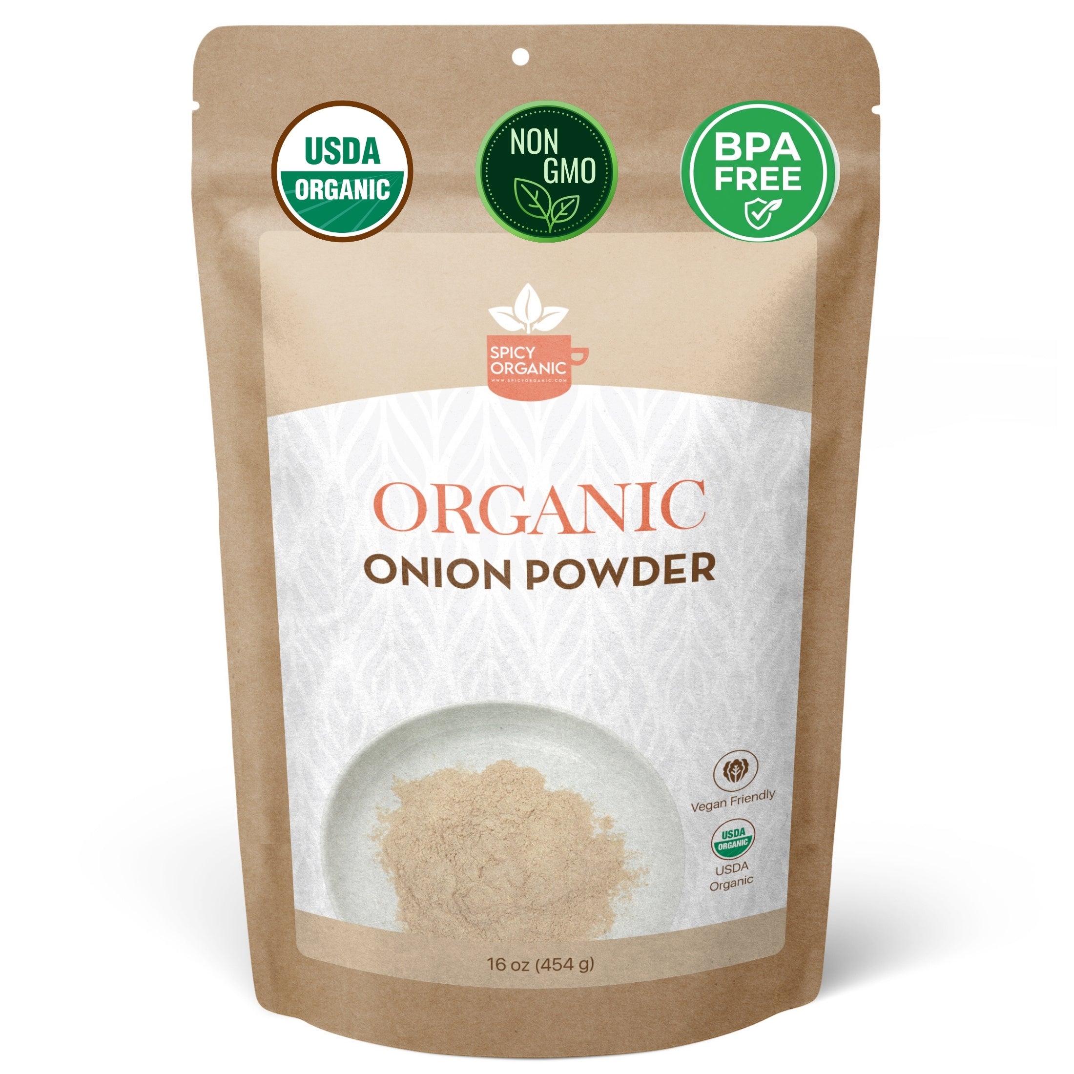 Organic Onion Powder — USDA Certified, Non-GMO | Soups, Spice Blends & Dry Rubs