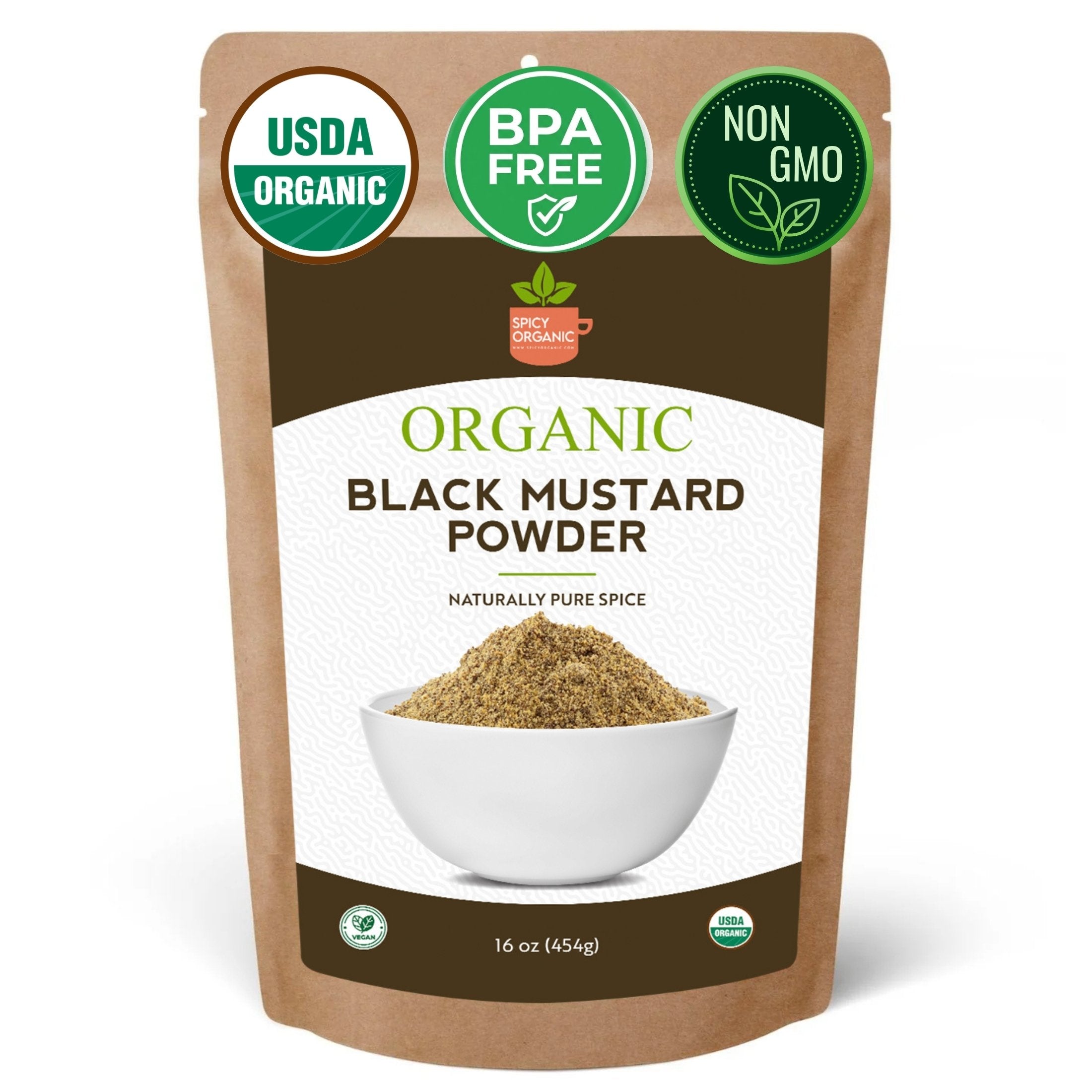 Organic Black Mustard Seed Powder – USDA Certified Organic Ground Mustard for Cooking & Seasoning