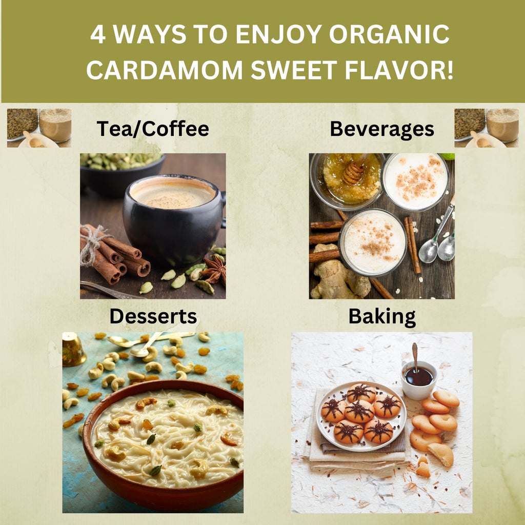Organic Cardamom Cut and Sift — USDA Certified | Chai, Tea Blends & Herbal Infusions