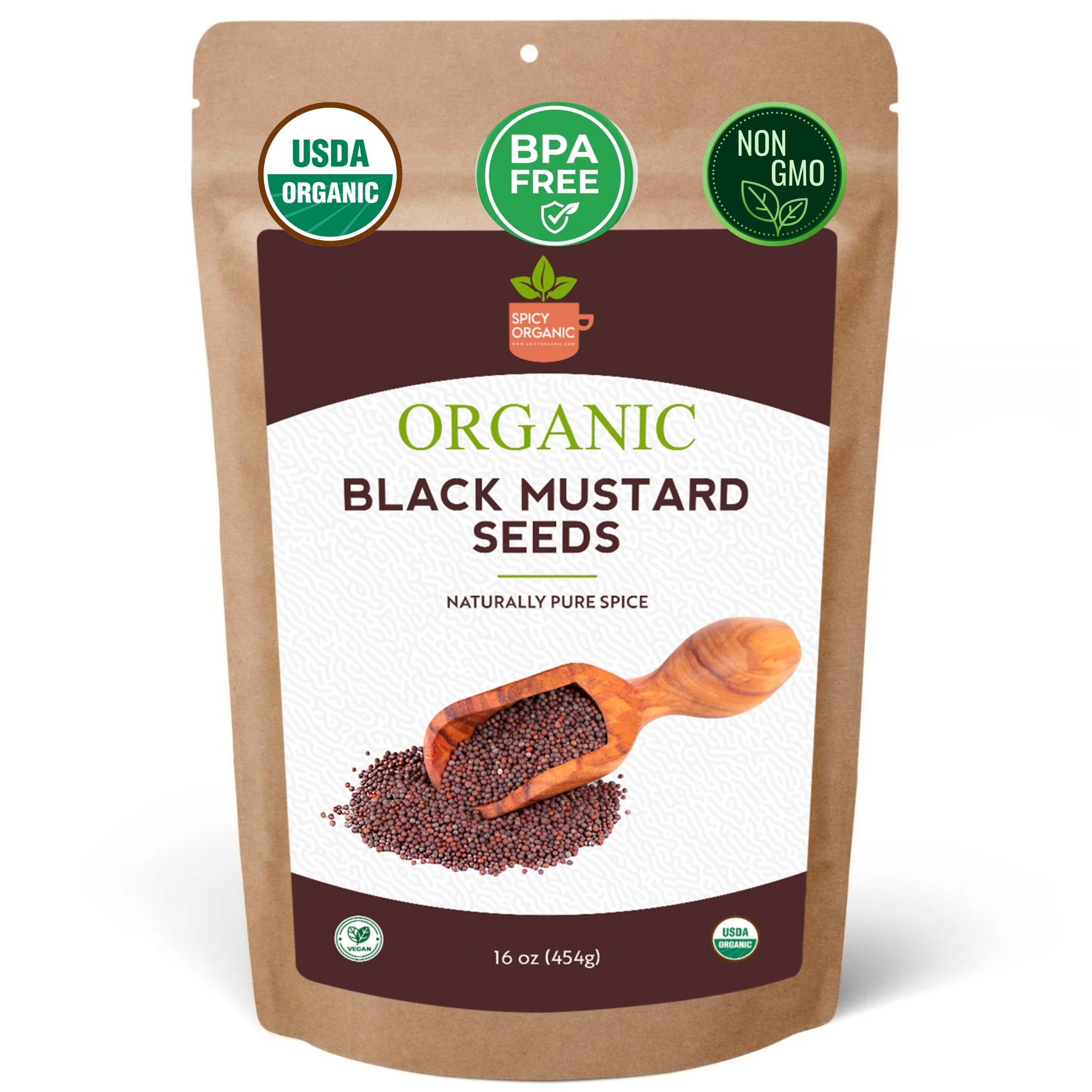 Organic Black Mustard Seeds – USDA Certified, Non-GMO, Kosher, for Pickling, Cooking & Spice Blends
