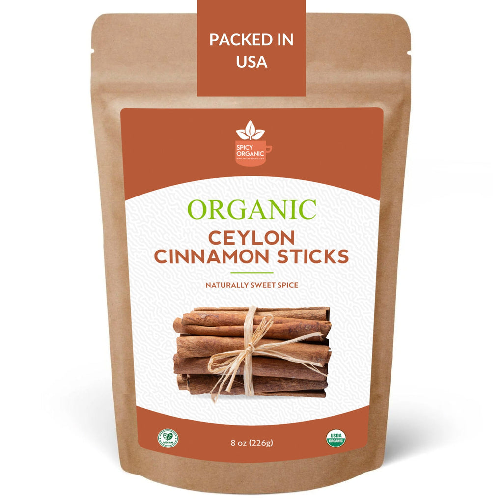 Organic Ceylon Cinnamon Sticks — USDA Certified | True Cinnamon Quills, Chai & Baking
