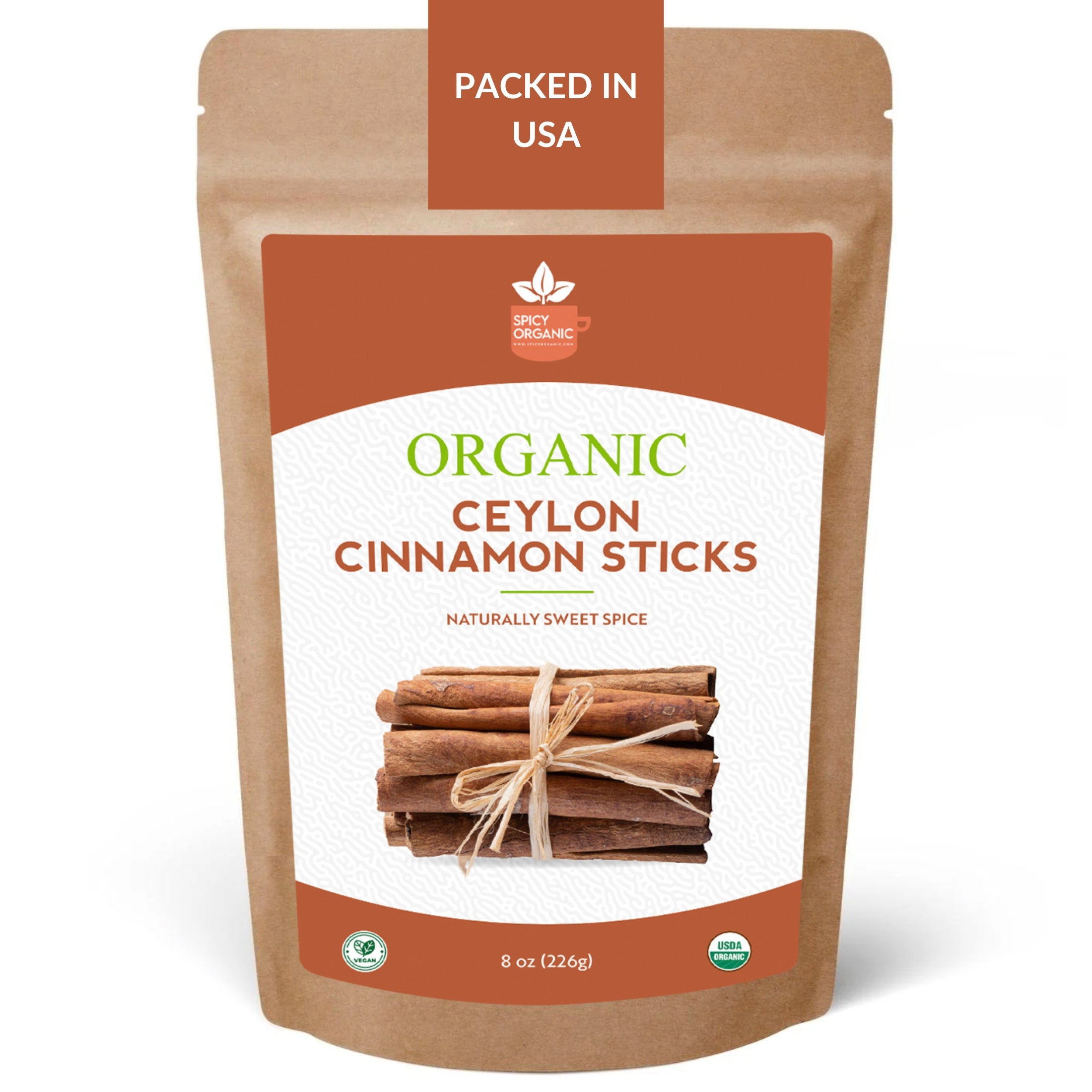 Organic Ceylon Cinnamon Sticks — USDA Certified | True Cinnamon Quills, Chai & Baking
