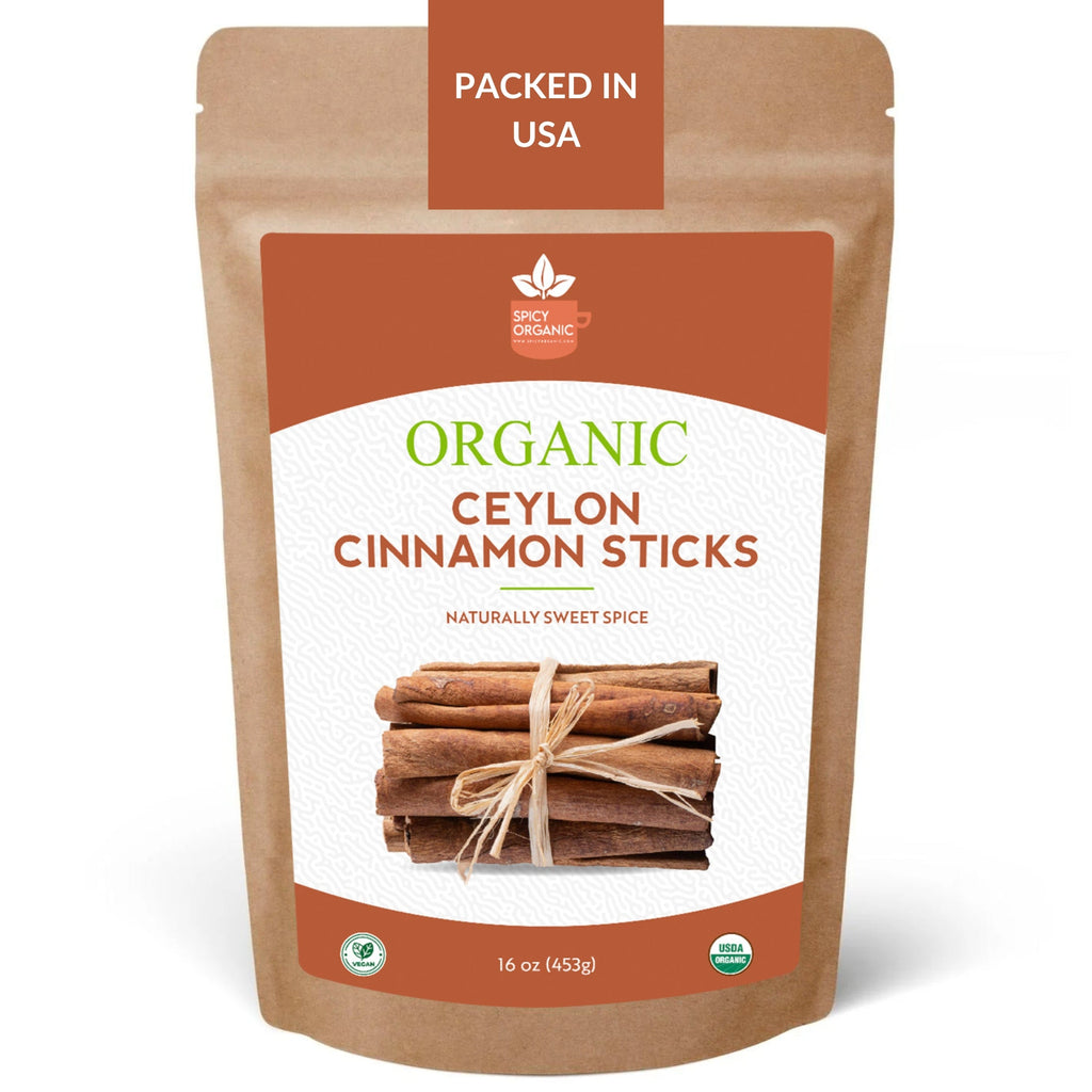 Organic Ceylon Cinnamon Sticks — USDA Certified | True Cinnamon Quills, Chai & Baking