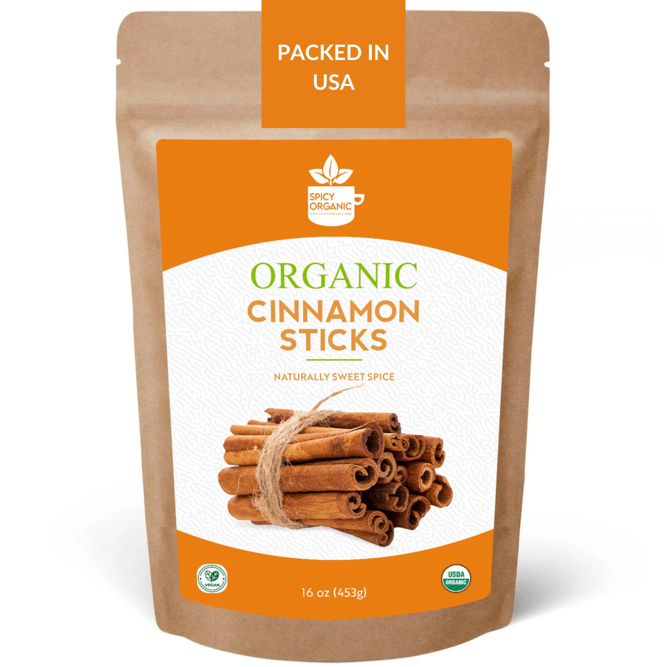 Organic Cassia Cinnamon Sticks — USDA Certified | Chai, Mulled Wine & Baking
