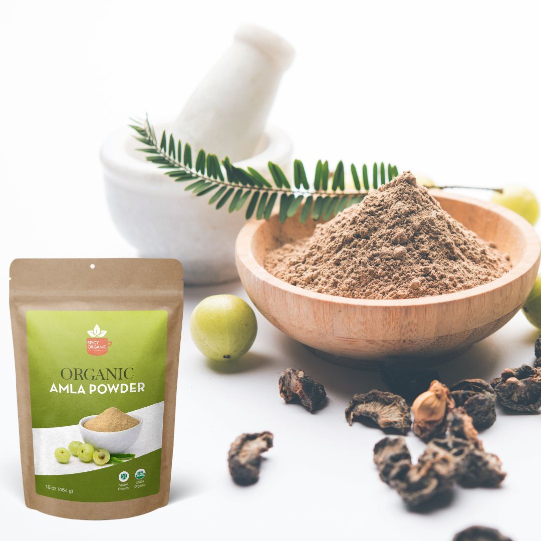 Organic Amla Powder (Indian Gooseberry) – Sun-Dried & Heavy Metal Tested | USDA Certified Organic