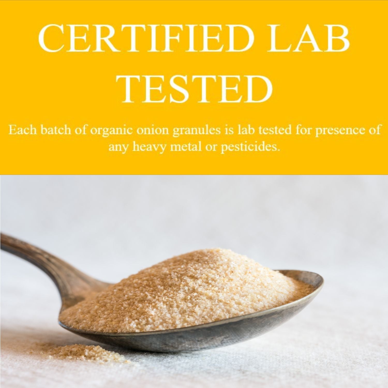 Organic Onion Granules — USDA Certified, Non-GMO | Marinades, Slow Cooking & Spice Rubs