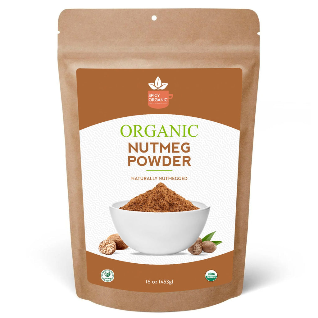 Organic Nutmeg Powder — USDA Certified | Béchamel, Eggnog & Spiced Baking