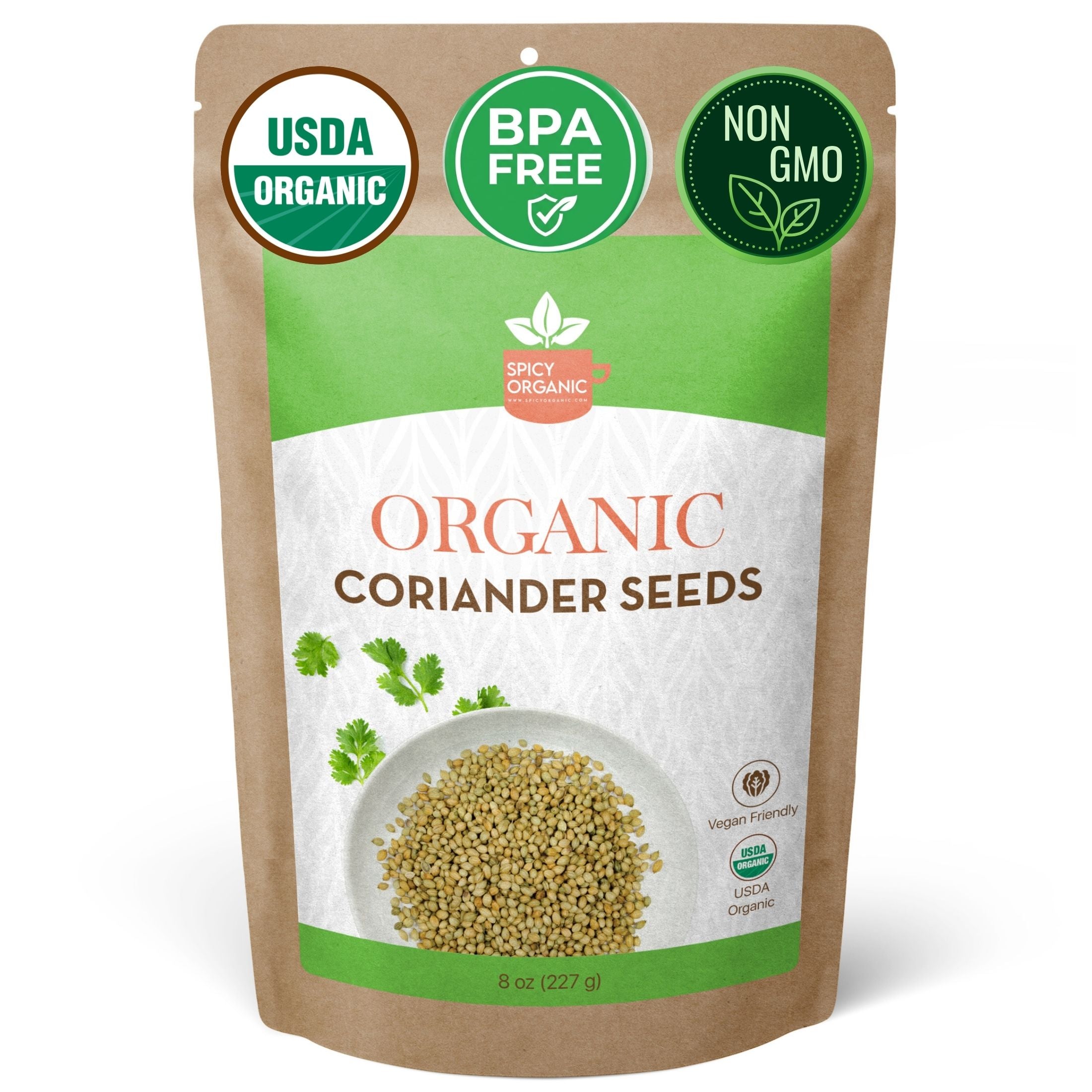Organic Coriander Seeds — USDA Certified, Non-GMO | Dhania, Curries & Pickling Spice