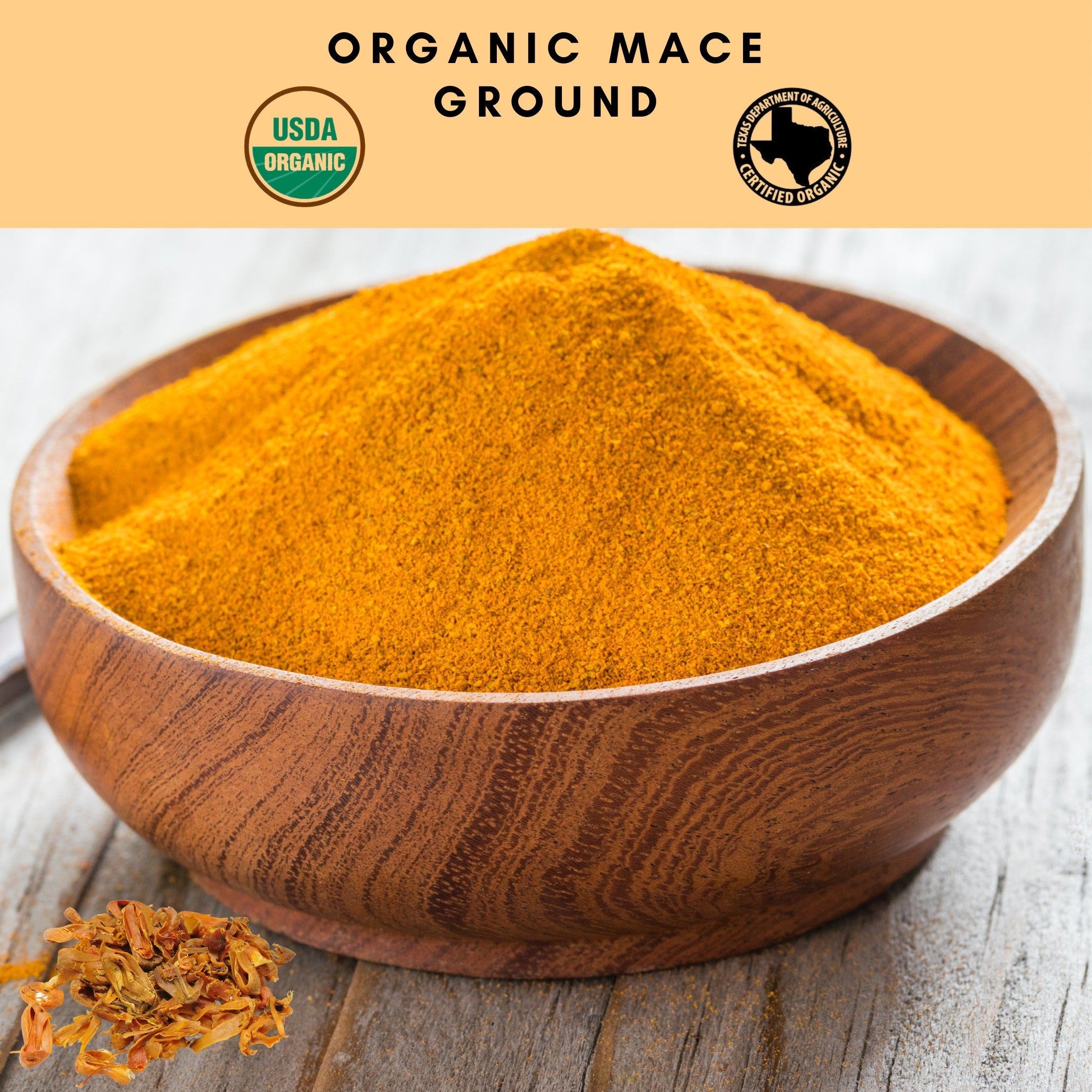 Organic Mace Ground — USDA Certified, Non-GMO | Béchamel, Cakes & Biryani